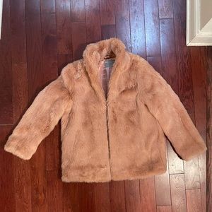 ASOS PINK FAUX FUR COAT